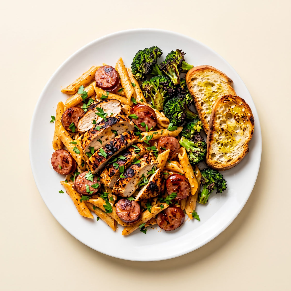 Creamy Cajun Chicken & Smoked Sausage Pasta